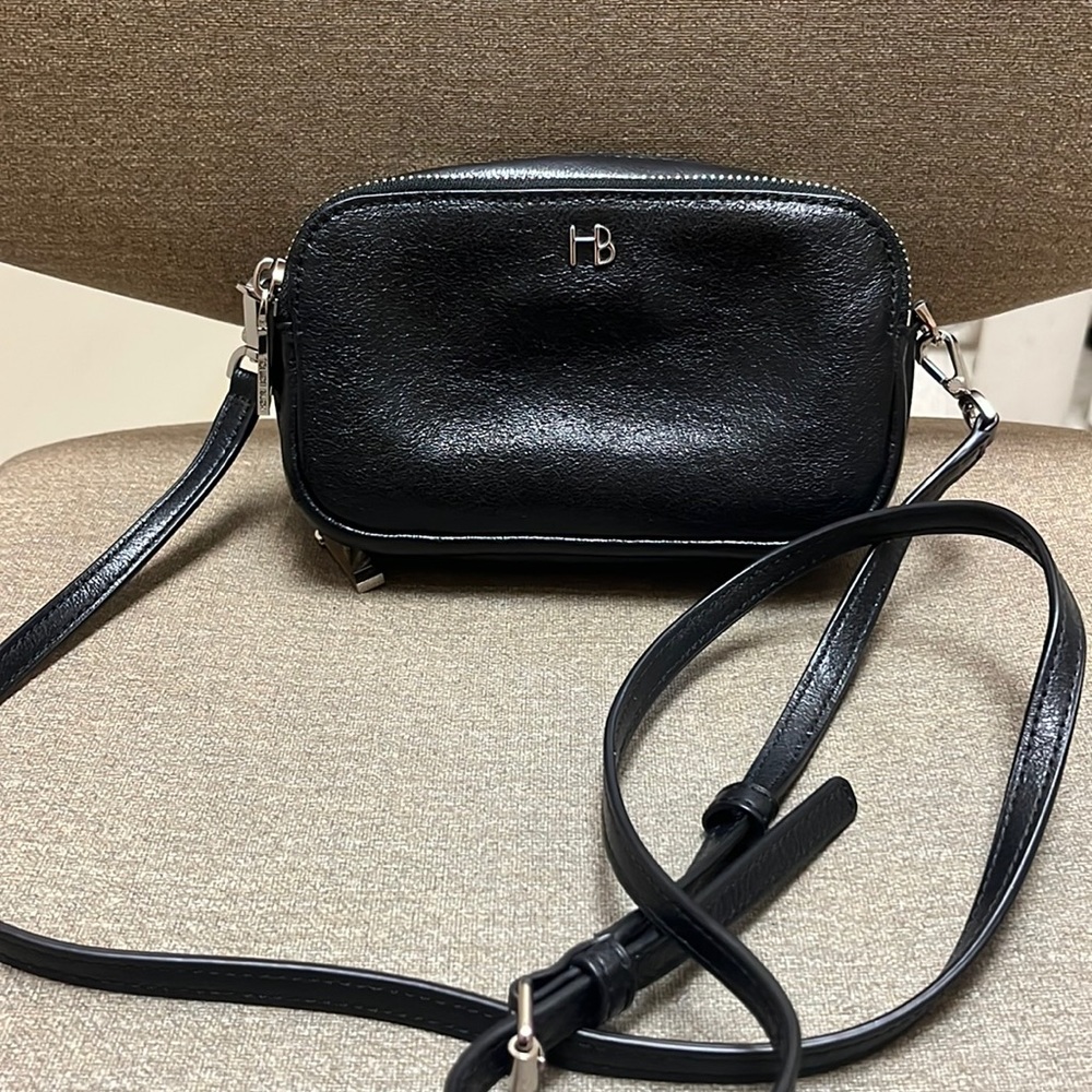 Henri Bendel Black Leather Crossbody Bag